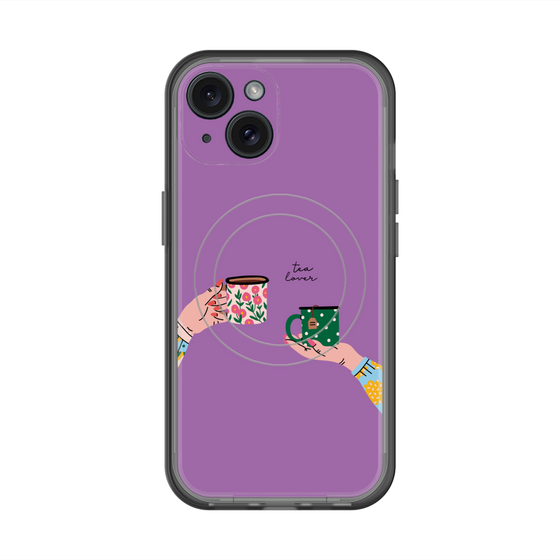 スリムプロテクションプレミアムケース with MagSafe［ Teatime - Purple ］