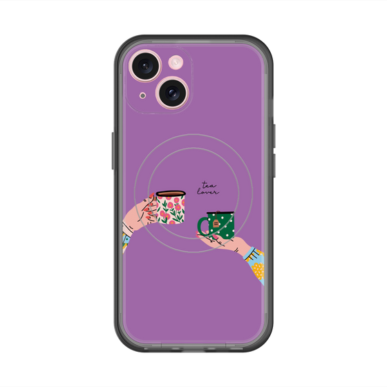 スリムプロテクションプレミアムケース with MagSafe［ Teatime - Purple ］
