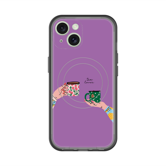 スリムプロテクションプレミアムケース with MagSafe［ Teatime - Purple ］