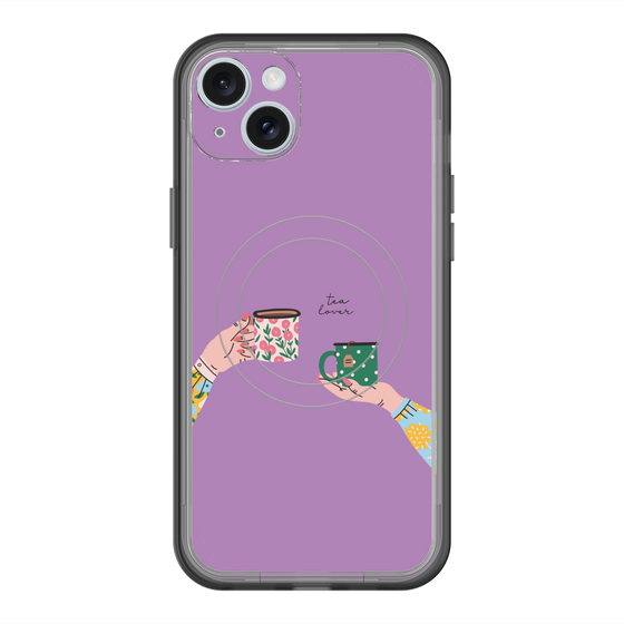 スリムプロテクションプレミアムケース with MagSafe［ Teatime - Purple ］