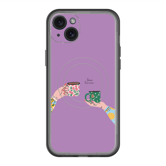スリムプロテクションプレミアムケース with MagSafe［ Teatime - Purple ］