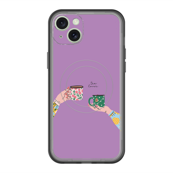 スリムプロテクションプレミアムケース with MagSafe［ Teatime - Purple ］