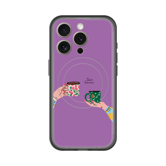 スリムプロテクションプレミアムケース with MagSafe［ Teatime - Purple ］