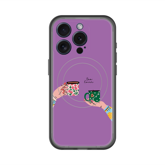 スリムプロテクションプレミアムケース with MagSafe［ Teatime - Purple ］