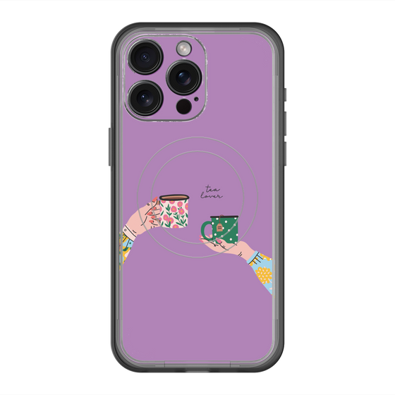スリムプロテクションプレミアムケース with MagSafe［ Teatime - Purple ］