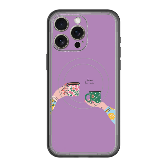 スリムプロテクションプレミアムケース with MagSafe［ Teatime - Purple ］