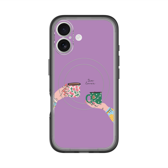 スリムプロテクションプレミアムケース with MagSafe［ Teatime - Purple ］