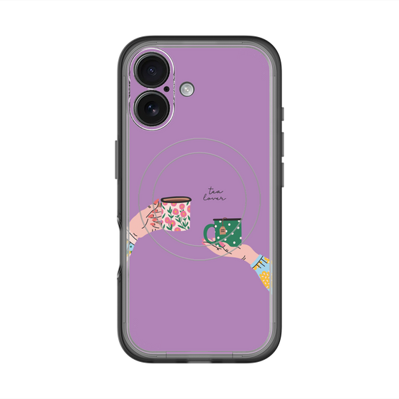 スリムプロテクションプレミアムケース with MagSafe［ Teatime - Purple ］