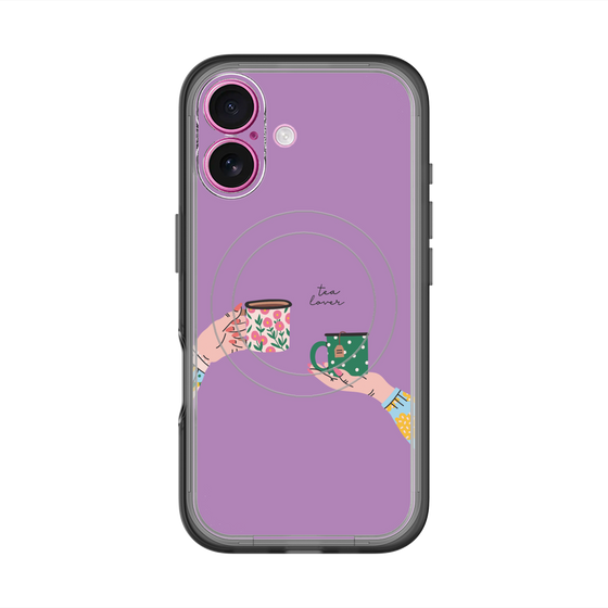 スリムプロテクションプレミアムケース with MagSafe［ Teatime - Purple ］