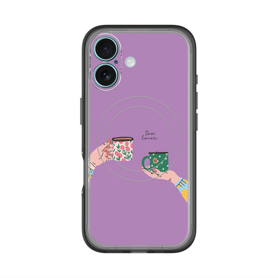 スリムプロテクションプレミアムケース with MagSafe［ Teatime - Purple ］