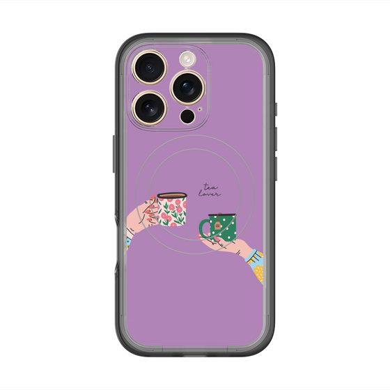 スリムプロテクションプレミアムケース with MagSafe［ Teatime - Purple ］