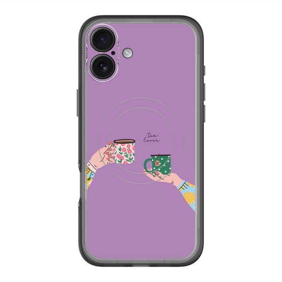 スリムプロテクションプレミアムケース with MagSafe［ Teatime - Purple ］