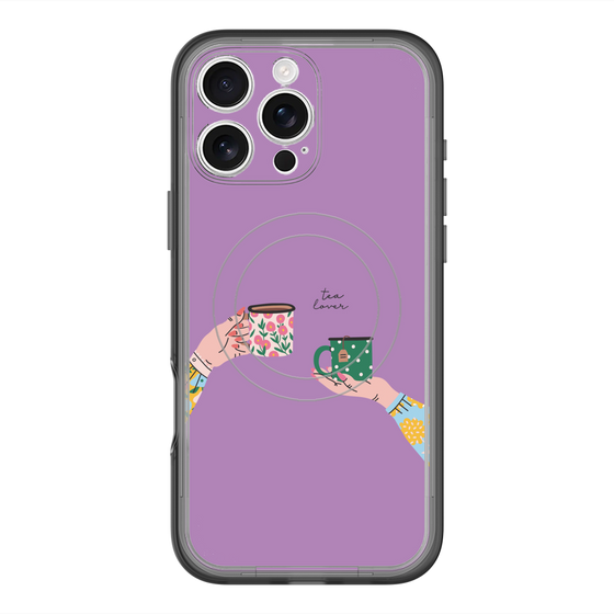 スリムプロテクションプレミアムケース with MagSafe［ Teatime - Purple ］