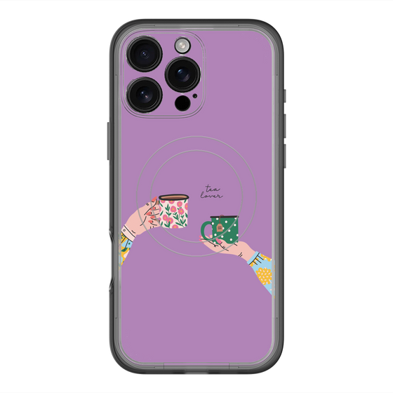 スリムプロテクションプレミアムケース with MagSafe［ Teatime - Purple ］