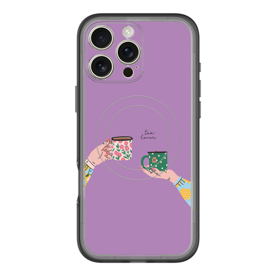 スリムプロテクションプレミアムケース with MagSafe［ Teatime - Purple ］