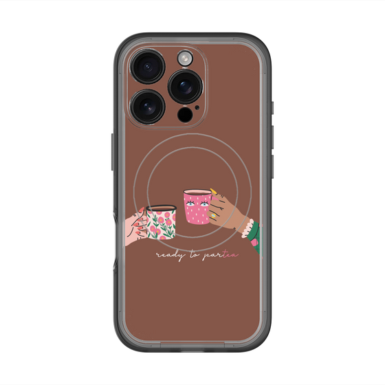 スリムプロテクションプレミアムケース with MagSafe［ Teatime - Brown ］