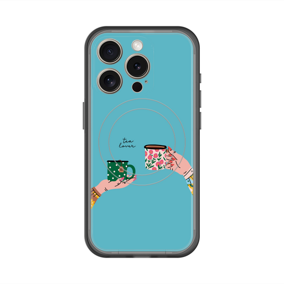 スリムプロテクションプレミアムケース with MagSafe［ Teatime - Blue ］