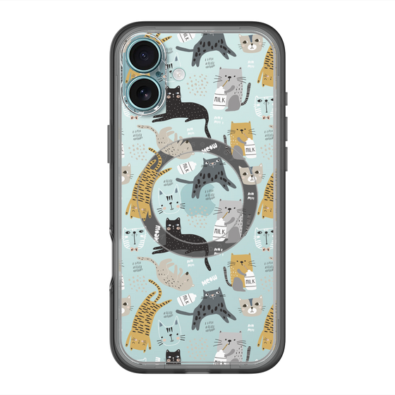 スリムプロテクションプレミアムケース with MagSafe［ Funny Cats - 01 ］
