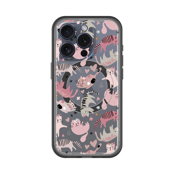 スリムプロテクションプレミアムケース with MagSafe［ Funny Cats - 02 ］