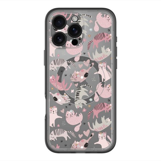 スリムプロテクションプレミアムケース with MagSafe［ Funny Cats - 02 ］