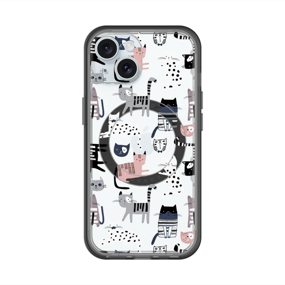 スリムプロテクションプレミアムケース with MagSafe［ Funny Cats - 03 ］