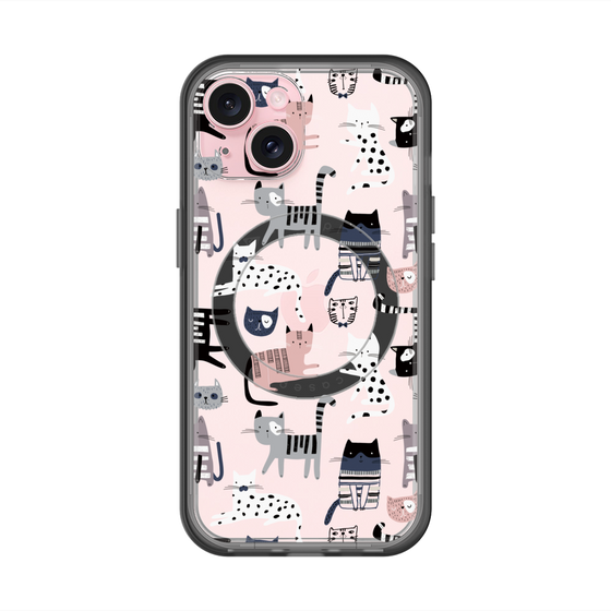 スリムプロテクションプレミアムケース with MagSafe［ Funny Cats - 03 ］