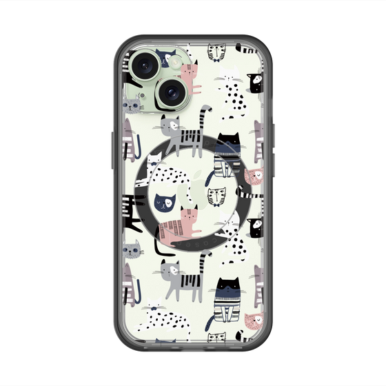 スリムプロテクションプレミアムケース with MagSafe［ Funny Cats - 03 ］