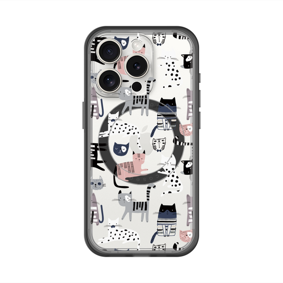 スリムプロテクションプレミアムケース with MagSafe［ Funny Cats - 03 ］