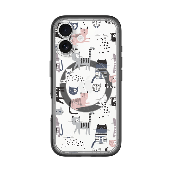 スリムプロテクションプレミアムケース with MagSafe［ Funny Cats - 03 ］