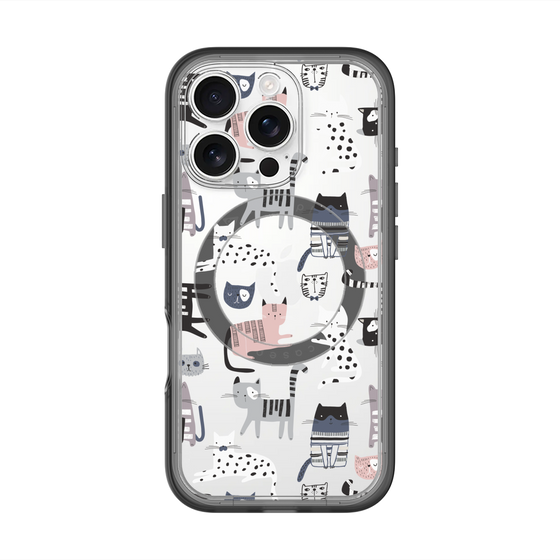 スリムプロテクションプレミアムケース with MagSafe［ Funny Cats - 03 ］