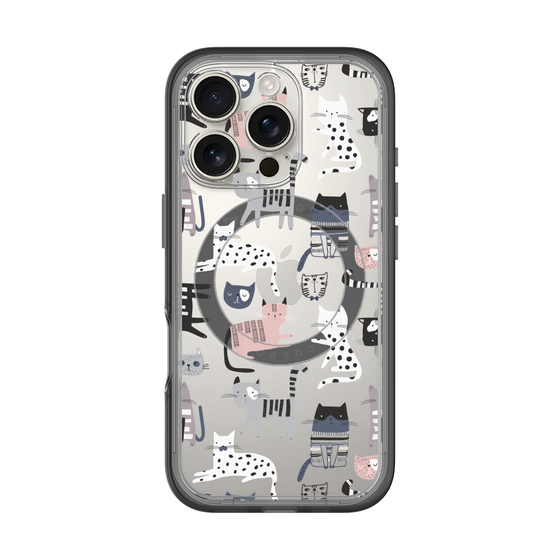 スリムプロテクションプレミアムケース with MagSafe［ Funny Cats - 03 ］