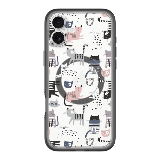 スリムプロテクションプレミアムケース with MagSafe［ Funny Cats - 03 ］