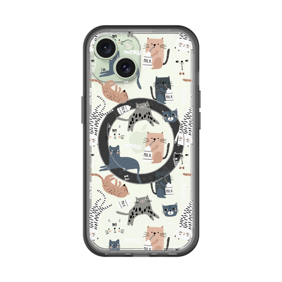 スリムプロテクションプレミアムケース with MagSafe［ Funny Cats - 05 ］