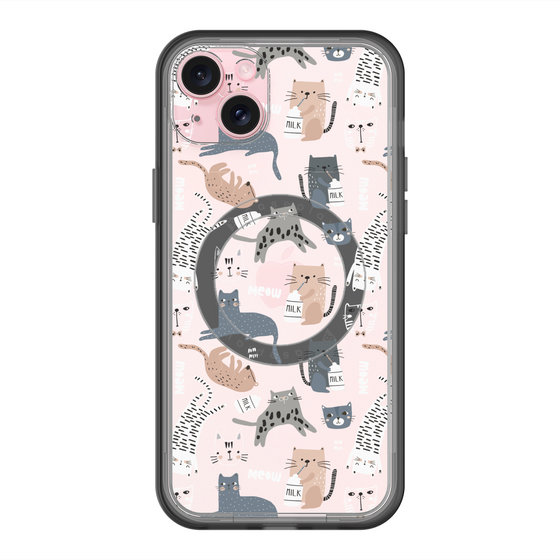 スリムプロテクションプレミアムケース with MagSafe［ Funny Cats - 05 ］