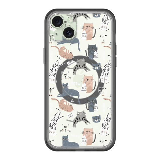 スリムプロテクションプレミアムケース with MagSafe［ Funny Cats - 05 ］