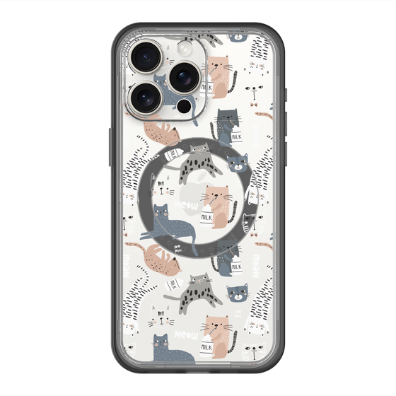 スリムプロテクションプレミアムケース with MagSafe［ Funny Cats - 05 ］