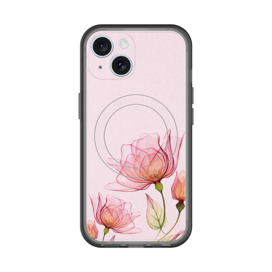 スリムプロテクションプレミアムケース with MagSafe［ Natural Flower - Pink ］