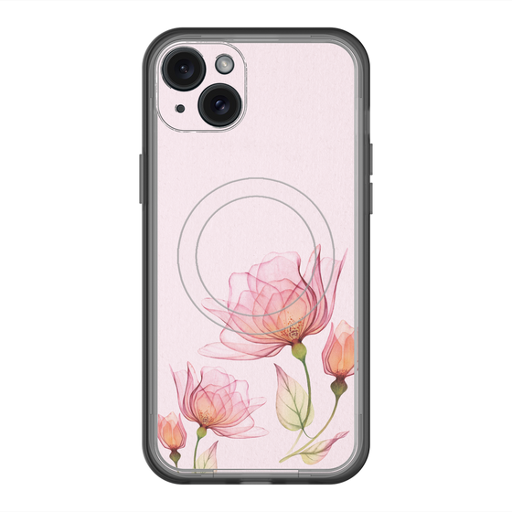 スリムプロテクションプレミアムケース with MagSafe［ Natural Flower - Pink ］
