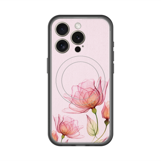 スリムプロテクションプレミアムケース with MagSafe［ Natural Flower - Pink ］