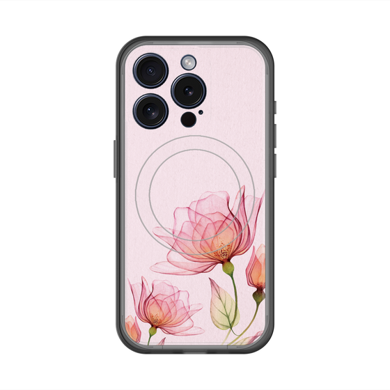 スリムプロテクションプレミアムケース with MagSafe［ Natural Flower - Pink ］
