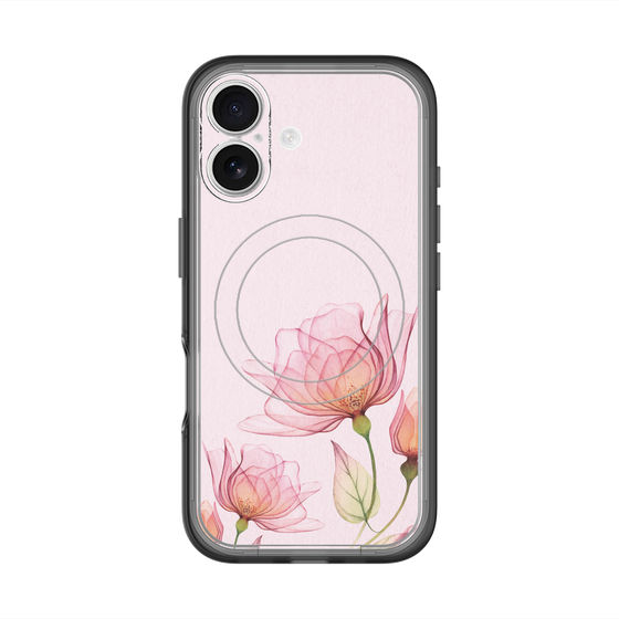 スリムプロテクションプレミアムケース with MagSafe［ Natural Flower - Pink ］