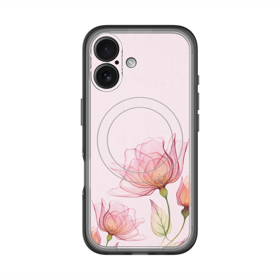 スリムプロテクションプレミアムケース with MagSafe［ Natural Flower - Pink ］