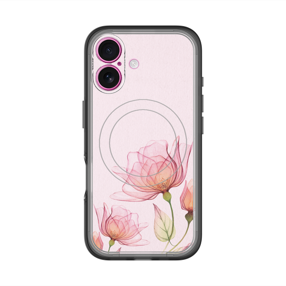 スリムプロテクションプレミアムケース with MagSafe［ Natural Flower - Pink ］