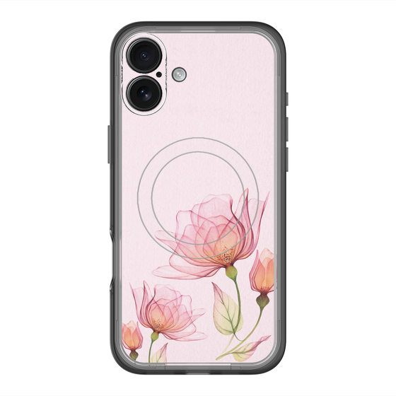 スリムプロテクションプレミアムケース with MagSafe［ Natural Flower - Pink ］