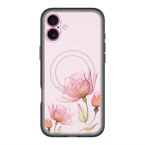 スリムプロテクションプレミアムケース with MagSafe［ Natural Flower - Pink ］