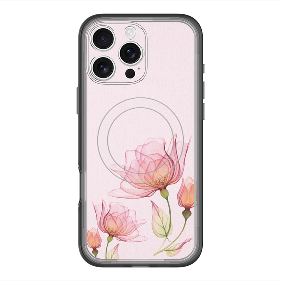 スリムプロテクションプレミアムケース with MagSafe［ Natural Flower - Pink ］
