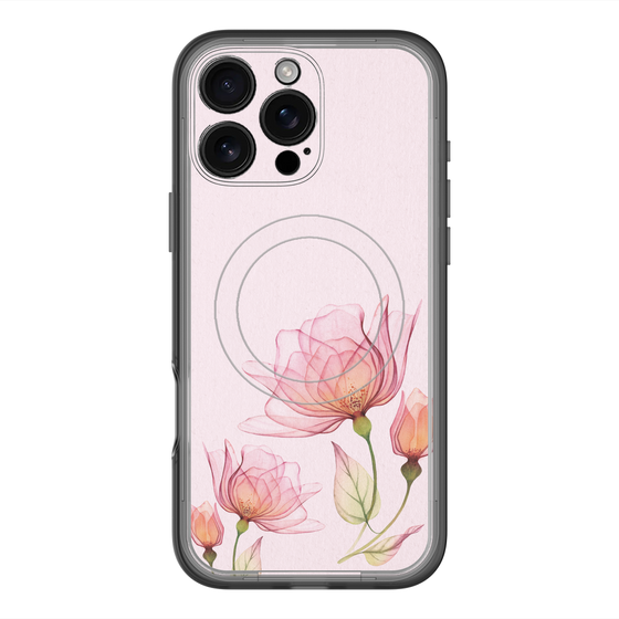 スリムプロテクションプレミアムケース with MagSafe［ Natural Flower - Pink ］