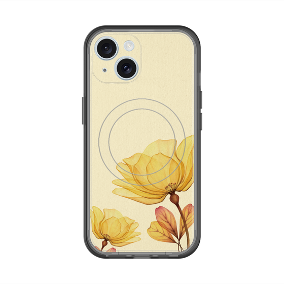 スリムプロテクションプレミアムケース with MagSafe［ Natural Flower - Yellow ］