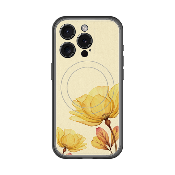スリムプロテクションプレミアムケース with MagSafe［ Natural Flower - Yellow ］