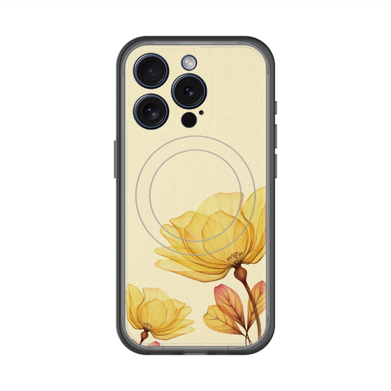 スリムプロテクションプレミアムケース with MagSafe［ Natural Flower - Yellow ］